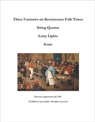 Three Fantasies on Renaissance Folk Tunes Orchestra sheet music cover Thumbnail